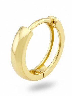 Huggie Hoop Single Earring SOLID 14k Yellow Gold